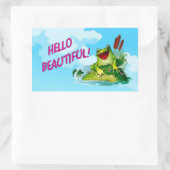 Rectangulaire Funny Frog Prince - Bonjour Beau Sticker (Sac)