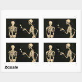 Rectangulaire HALLOWEEN DAY OF THE DEAD SKELETON Sticker (Feuille)
