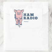 Rectangulaire Hammy, Sticker Radio Ham (Sac)