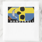 Rectangulaire HANDSKULL Suède - Sticker (Sac)