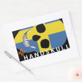 Rectangulaire HANDSKULL Suède - Sticker (Enveloppe)