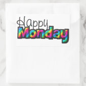 Rectangulaire Happy Monday Sticker (Sac)