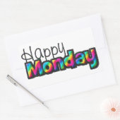 Rectangulaire Happy Monday Sticker (Enveloppe)