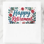Rectangulaire  Happy Retirement Sticker