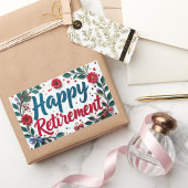 Rectangulaire  Happy Retirement Sticker