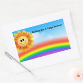 Rectangulaire Happy Summer Sun Sticker (Enveloppe)