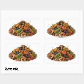 Rectangulaire Healthy Mixed Dry Fruits and Nuts Sticker (Feuille)