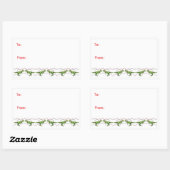 Rectangulaire Holiday Dinosaurs Holiday Sticker (Feuille)