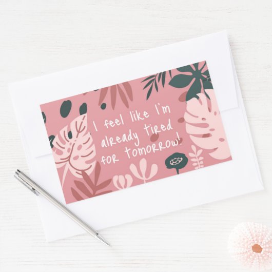 Rectangulaire I Feel Like... Sticker (Enveloppe)