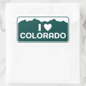 Rectangulaire I Love Colorado Sticker (Sac)