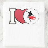 Rectangulaire I Love DISK GOLF sticker (Sac)