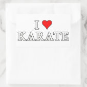 Rectangulaire I Love Karate Sticker (Sac)