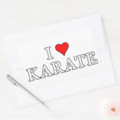 Rectangulaire I Love Karate Sticker (Enveloppe)