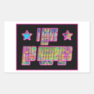 Rectangulaire I Love Los Angeles Smile Drama Sticker