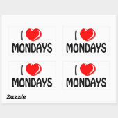 Rectangulaire I Love Mondays Sticker (Feuille)