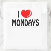 Rectangulaire I Love Mondays Sticker (Sac)