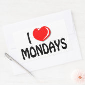 Rectangulaire I Love Mondays Sticker (Enveloppe)