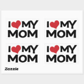 Rectangulaire I Love My Mother's Day Rectangle Sticker (Feuille)