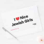 Rectangulaire I Love Nice Juive Girls Sticker Feuille (Enveloppe)