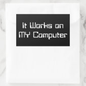 Rectangulaire Il fonctionne sur MY Computer Sticker art (Sac)