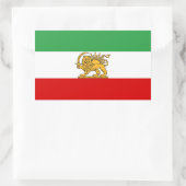 Rectangulaire IRAN Lion and Sun Flag LARGE Sticker (Sac)