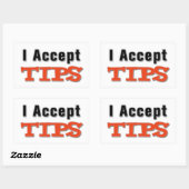 Rectangulaire J'accepte les conseils Sticker (Feuille)