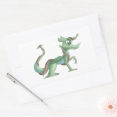 Rectangulaire Jade, le Sticker du Dragon (Enveloppe)