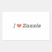 Rectangulaire J'adore Sticker Zazzle (Devant)