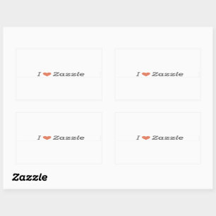 Rectangulaire J'adore Sticker Zazzle