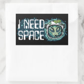 Rectangulaire J'Ai Besoin D'Un Sticker Space (Sac)