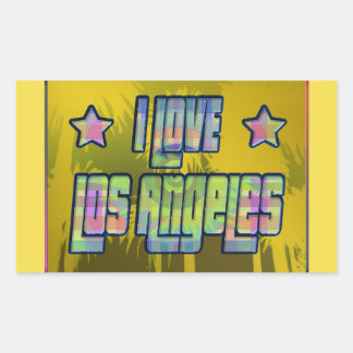 Rectangulaire J'AIME Los Angeles Belle Shade Sticker