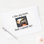 Rectangulaire J'Aime Sticker Boutons Piggy (Enveloppe)