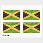 Rectangulaire Jamaica Flag - Proud Jamaicans - Rasta Sticker (Feuille)