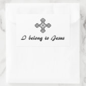 Rectangulaire J'appartiens à Jesus Sticker (Sac)
