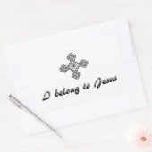 Rectangulaire J'appartiens à Jesus Sticker (Enveloppe)