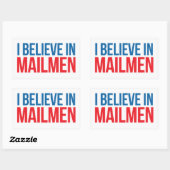 Rectangulaire Je crois en Mailmen sticker (Feuille)