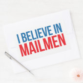 Rectangulaire Je crois en Mailmen sticker (Enveloppe)