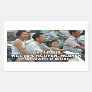 Rectangulaire Je Ne Fais Que Nguyen, Nguyen, Nguyen sticker