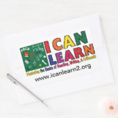 Rectangulaire Je peux apprendre - Sticker Rectangle (Enveloppe)