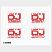 Rectangulaire Je Suis Le DJ Et Pas Un Duke Box - Sticker (Feuille)