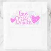 Rectangulaire Je T'Aime Beaucoup Sticker (Sac)