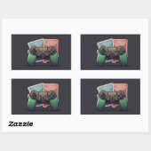Rectangulaire Jeu sur : Vidéo Joypad Sticker Design (Feuille)