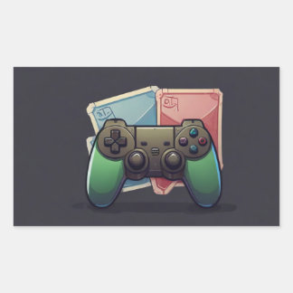 Rectangulaire Jeu sur : Vidéo Joypad Sticker Design