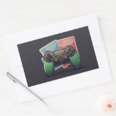 Rectangulaire Jeu sur : Vidéo Joypad Sticker Design (Enveloppe)