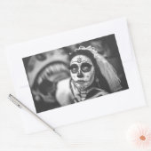 RECTANGULAIRE JOUR DU MORT RECTANGLE STICKER HALLOWEEN (Enveloppe)