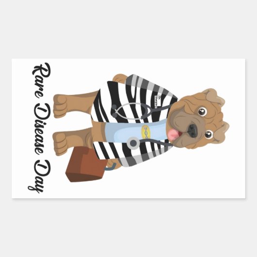 Rectangulaire Journée de la maladie rare Dr Sharpie Sticker (Devant)