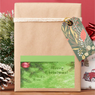 Rectangulaire Joy Christmas Green Gift Taft Sticker