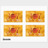 Rectangulaire Joy to the World Sticker (Feuille)