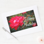Rectangulaire Joyeux Anniversaire Cherry Parfait Rose #2 Sticker (Enveloppe)