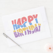 Rectangulaire Joyeux Sticker d'anniversaire (Enveloppe)